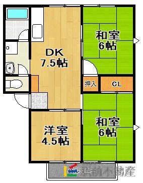 三養基郡基山町大字宮浦のアパートの間取り