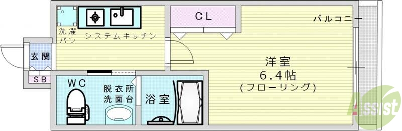 エスリード野田阪神駅前の間取り