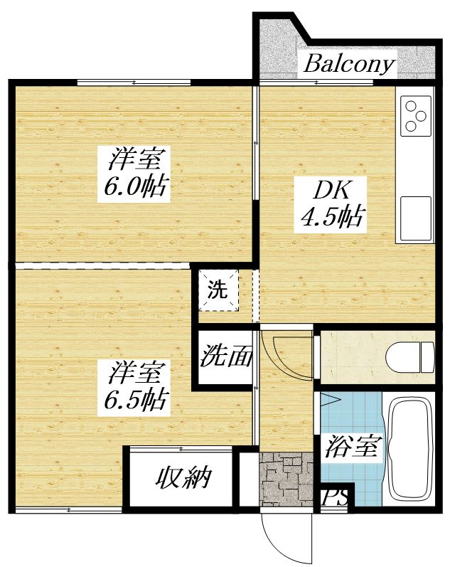 【日野市新井のマンションの間取り】