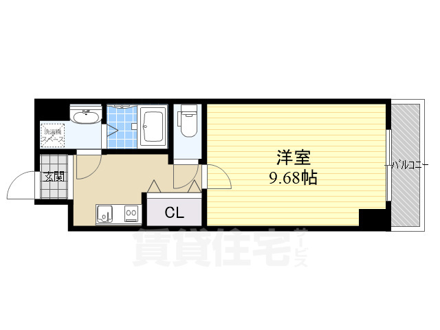 【堺市堺区向陵西町のマンションの間取り】