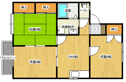 ドミールKAWASAKI 　B棟の間取り