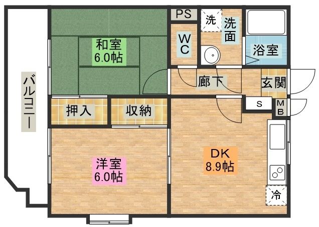 アパルタメントKの間取り