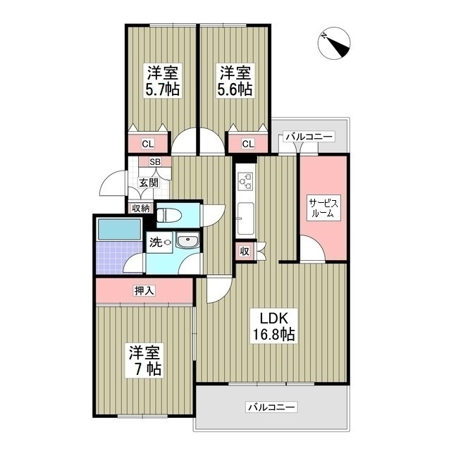 リブレス成田Cの間取り