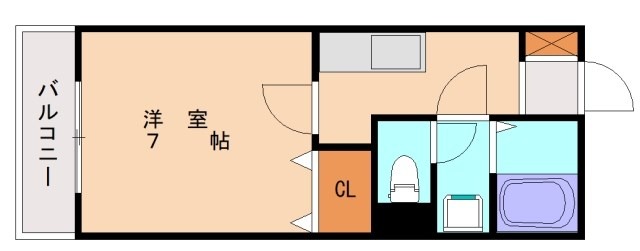 福岡市東区名子のアパートの間取り