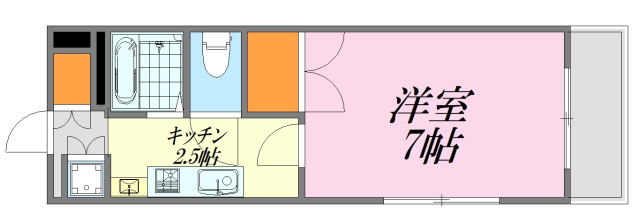 廿日市市可愛のマンションの間取り