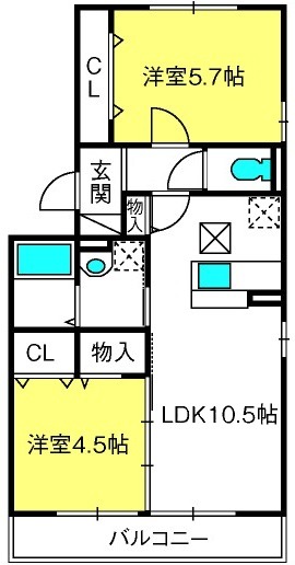 愛宕ビューハイツの間取り