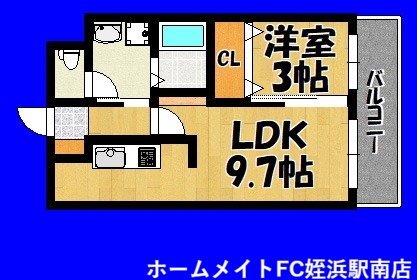 福岡市西区北原のマンションの間取り