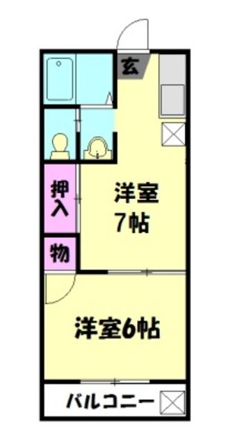 富士見市東みずほ台のアパートの間取り