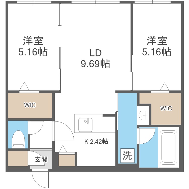 Ｄｉｏｒｅ　Ｒｅｓｉｄｅｎｃｅ　Ｓａｐｐｏｒｏの間取り