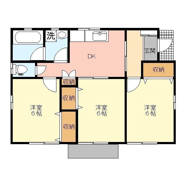 栃木県佐野市若宮下町（一戸建）の賃貸物件の間取り