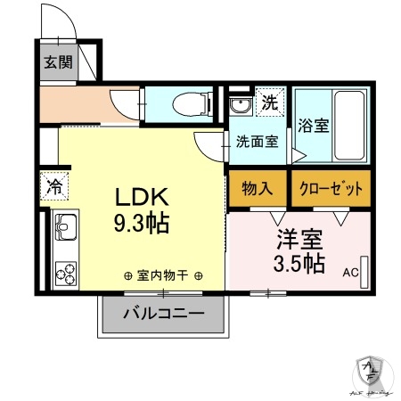 岐阜県可児市広見５（アパート）の賃貸物件の間取り