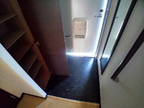 玄関　傘立て、姿見、シューズボックス付き