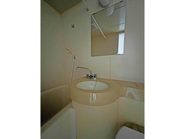 洗面設備　スペースが確保できる洗面所です