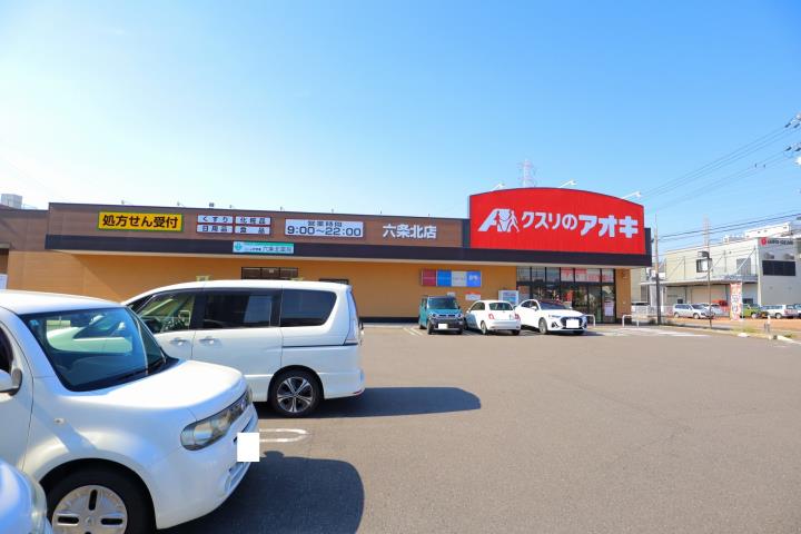 ドラックストア　クスリのアオキ六条北店（ドラッグストア）まで587m