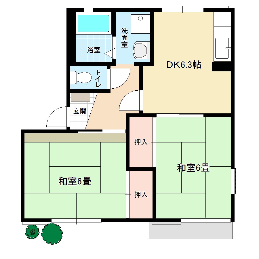 ニュータブチハイツAの間取り
