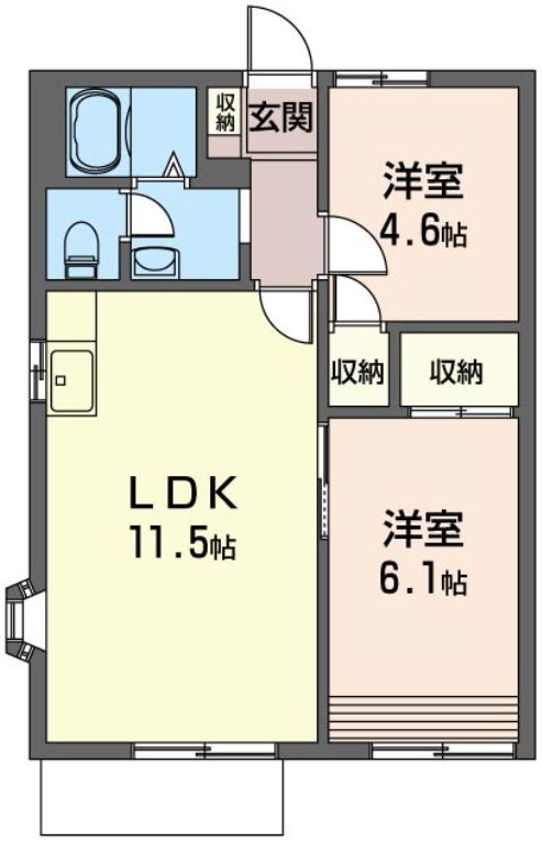 クレッセントハウスの間取り