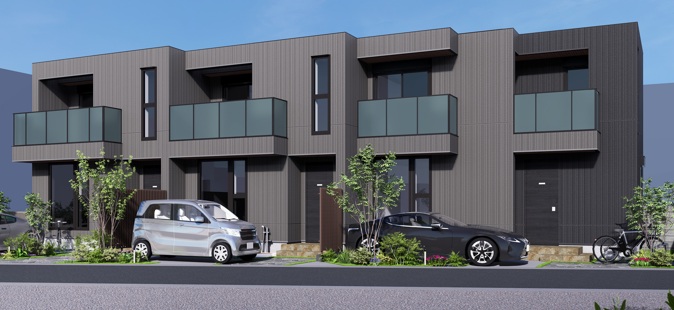 建物外観　旭化成ZEHペット共生ヘーベルメゾン