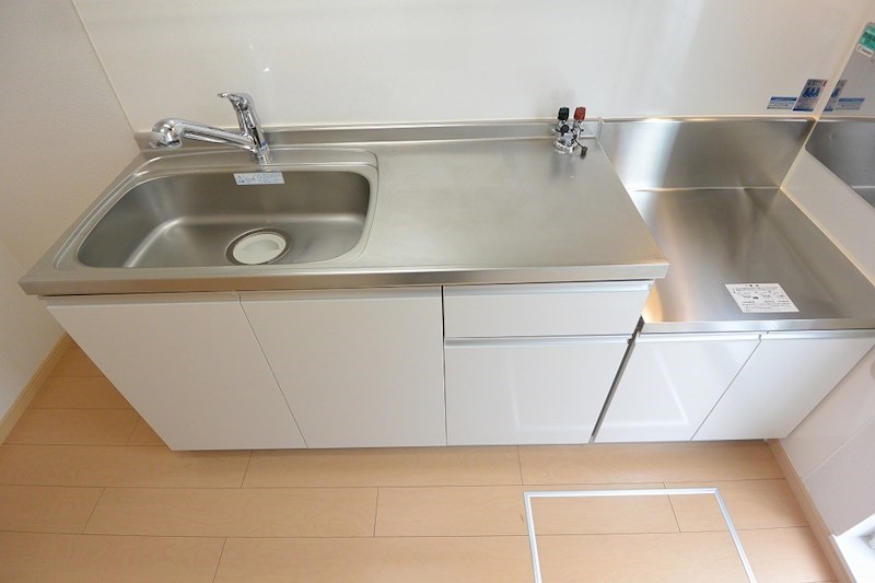 キッチン　2口ガスコンロ設置可能