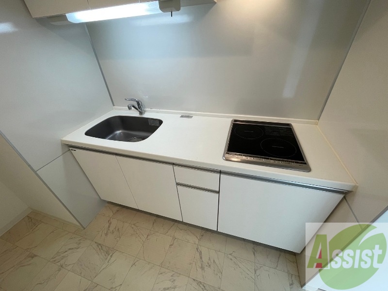 キッチン　キッチンはシックなデザインでした。洗い場も大きい。