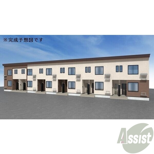 建物外観　完成予想パース　札幌市北区新琴似８条「ルタンさくら新琴似」