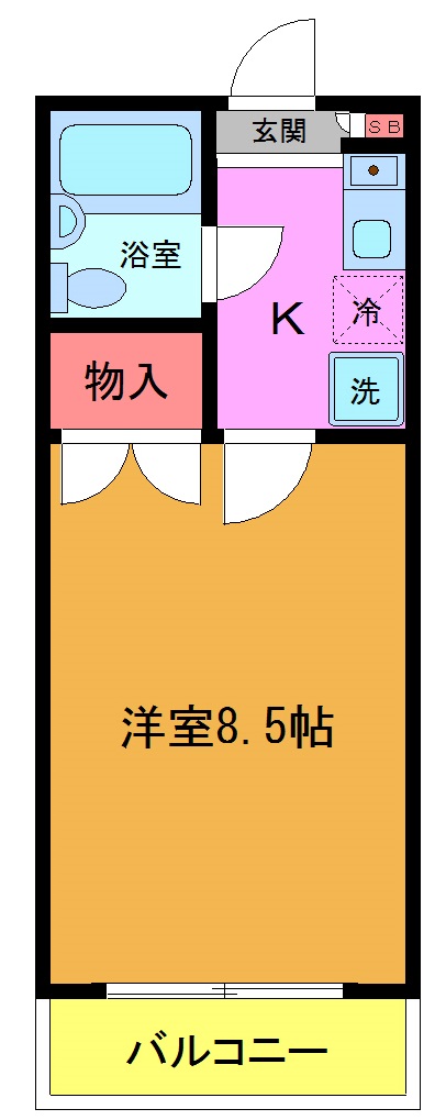 ジュネス市川の間取り写真