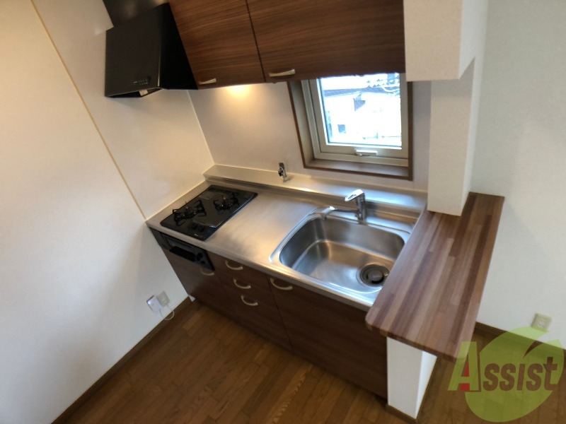 キッチン　清潔感がありお洒落なキッチンになっていました！