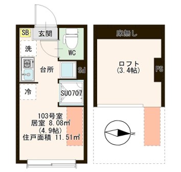 Latte北葛西の間取り写真