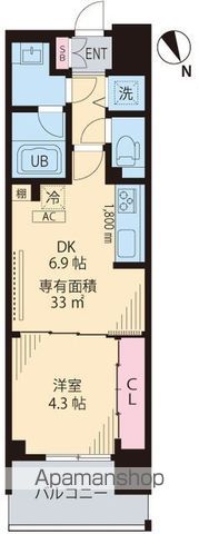 ＪＲ中央線 立川駅 徒歩3分 12階建 築10年の間取り写真