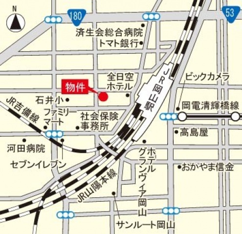 ショッピングセンター　岡山駅西口ビル（ショッピングセンター）まで295m