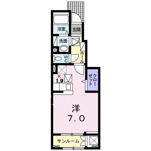 ＪＲ山陽本線 東福山駅 徒歩20分 2階建 築7年の間取り写真