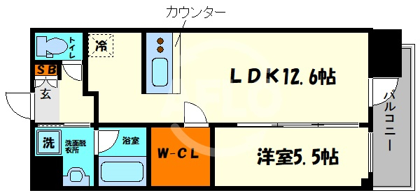プレサンス心斎橋ニストの間取り写真