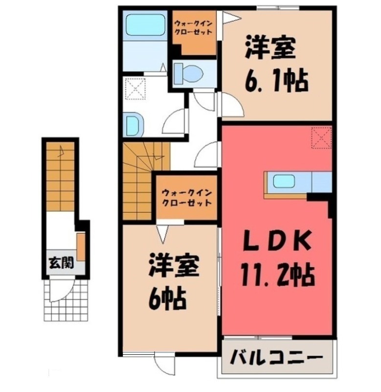 シャルム グラース Aの間取り写真