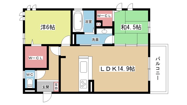 阪急宝塚線 豊中駅 徒歩9分 3階建 築10年の間取り写真
