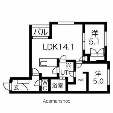 地下鉄東西線 菊水駅 徒歩8分 5階建 築9年の間取り写真