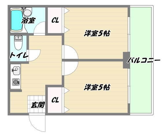 阪急京都線 上新庄駅 徒歩4分 5階建 築29年の間取り写真