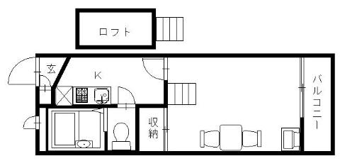 八尾市旭ケ丘のマンションの間取り