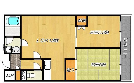 Auburn石切(オーバン石切)の間取り