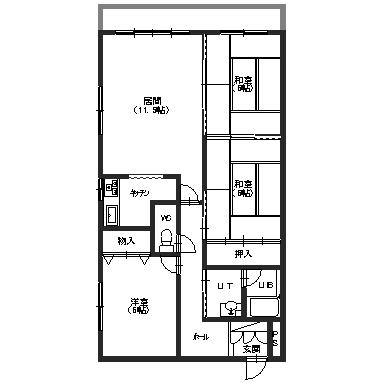 北海道函館市中島町（マンション）の賃貸物件の間取り