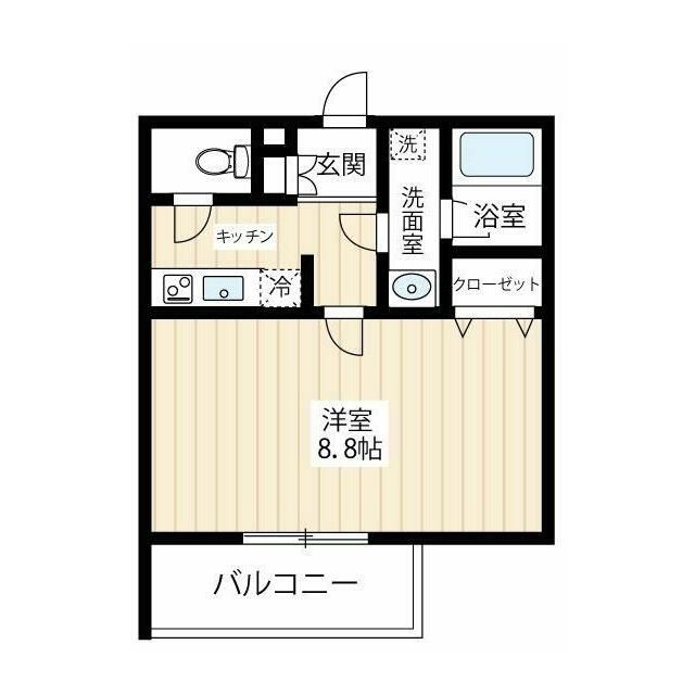 神奈川県川崎市中原区上平間（マンション）の賃貸物件の間取り