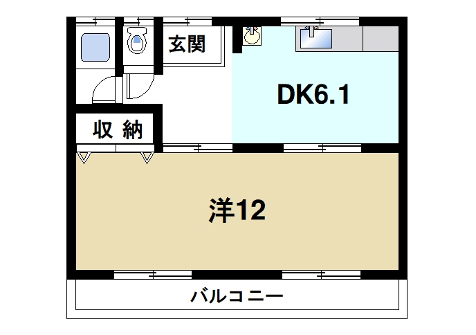 大和郡山市城北町のアパートの間取り