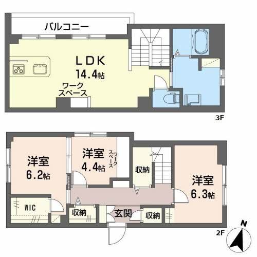 新潟市中央区鐙のマンションの間取り