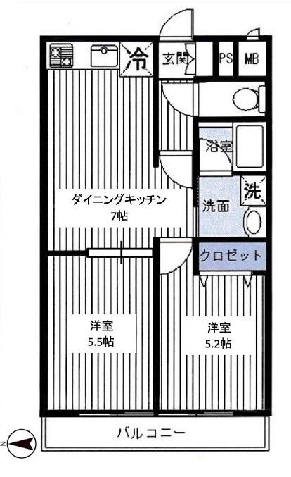 モンド大岡山パークの間取り