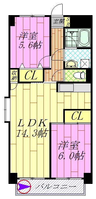 プレステージ南葛西の間取り