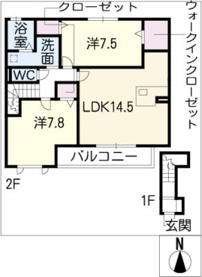 グラニューガーデンＡ棟の間取り