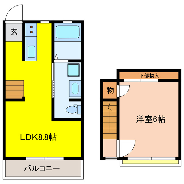 タマダハイツBの間取り