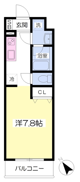 メトロステージＳ妙典塩焼の間取り