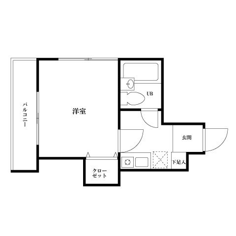 セシオン西新宿308の間取り