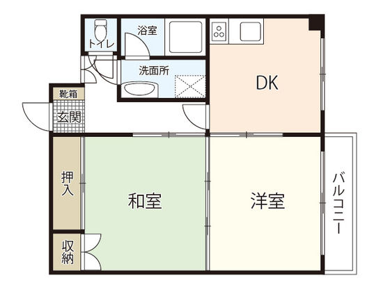 広島市中区鶴見町のマンションの間取り