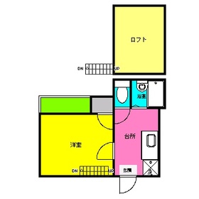 福岡市中央区黒門のアパートの間取り