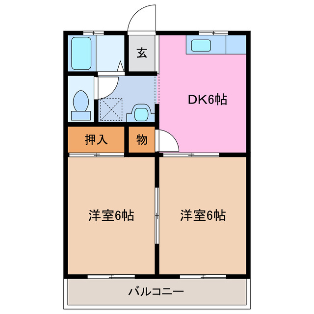 鈴鹿市西条のマンションの間取り